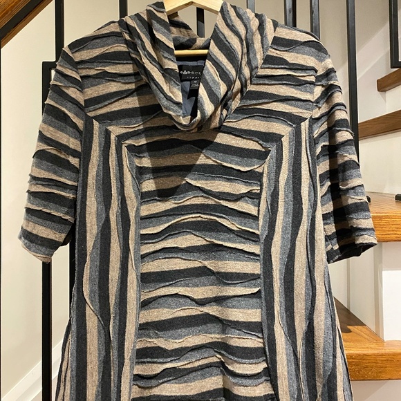 Connected Apparel striped textured dress - Picture 3 of 7